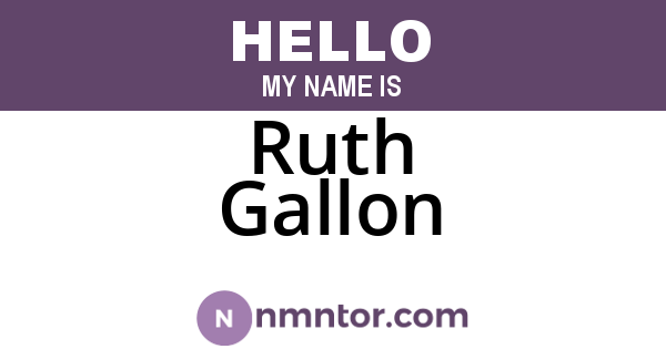 Ruth Gallon