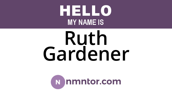 Ruth Gardener