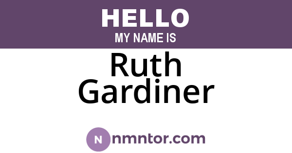 Ruth Gardiner