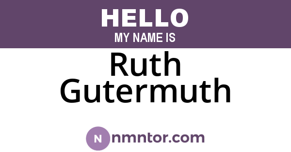 Ruth Gutermuth