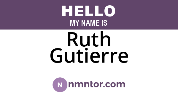 Ruth Gutierre