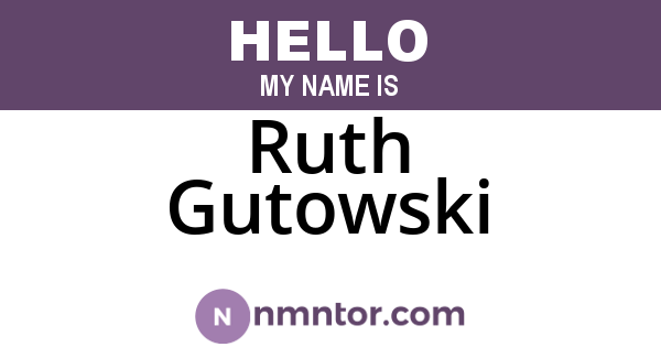 Ruth Gutowski