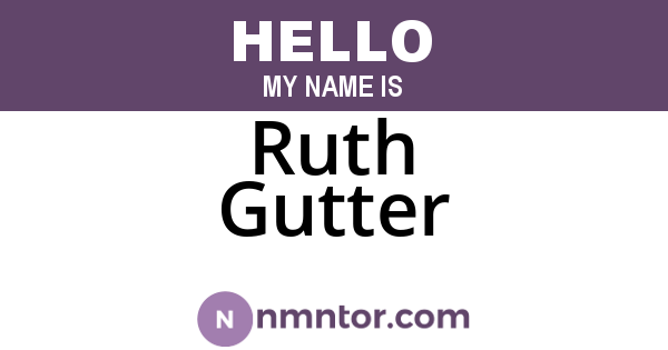 Ruth Gutter