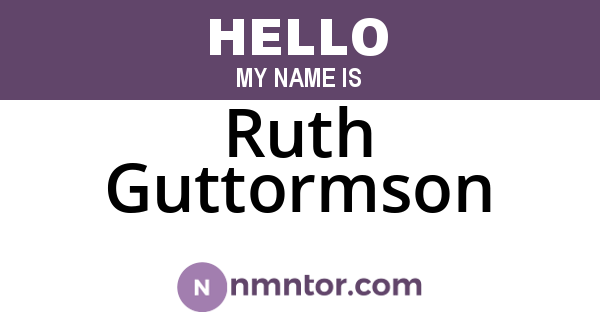 Ruth Guttormson