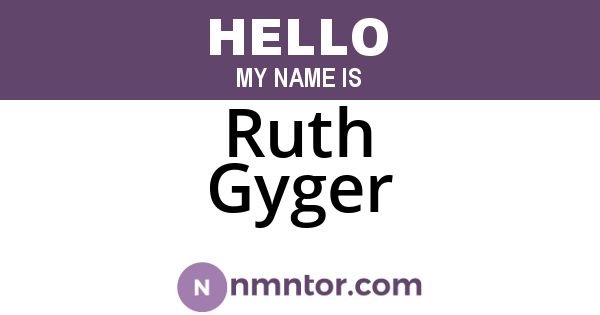 Ruth Gyger