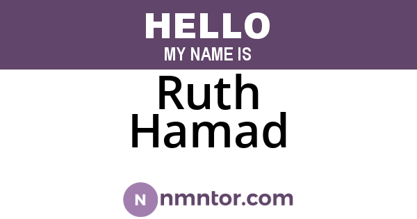 Ruth Hamad