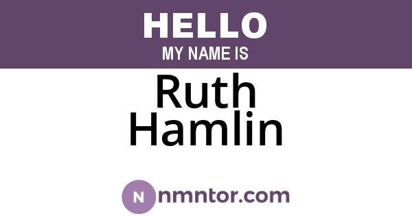 Ruth Hamlin