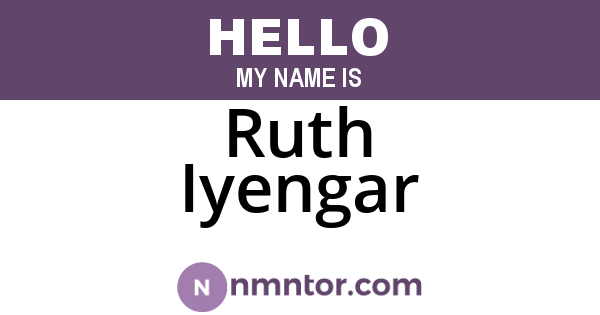 Ruth Iyengar