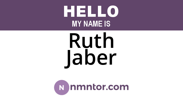 Ruth Jaber