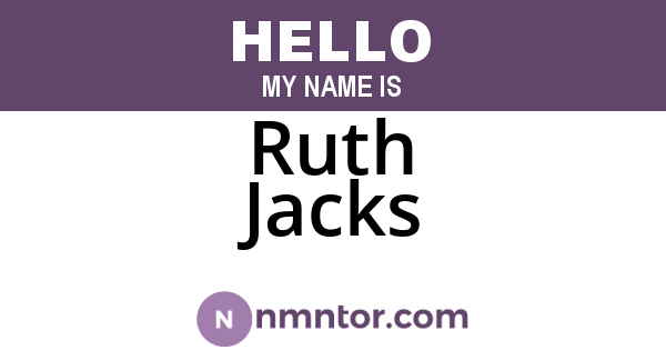 Ruth Jacks