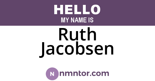 Ruth Jacobsen