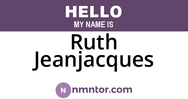 Ruth Jeanjacques