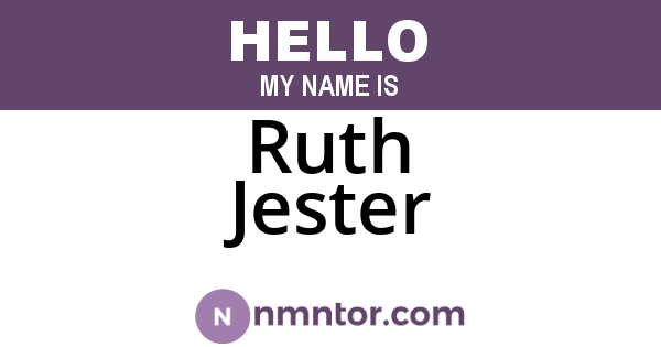 Ruth Jester