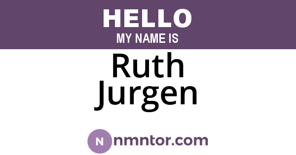 Ruth Jurgen
