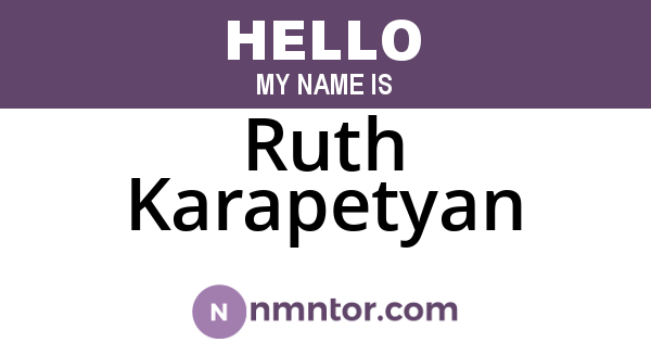 Ruth Karapetyan