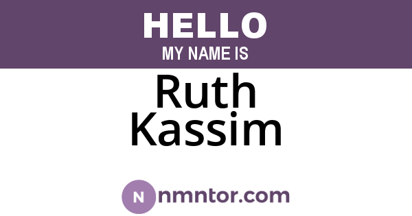 Ruth Kassim