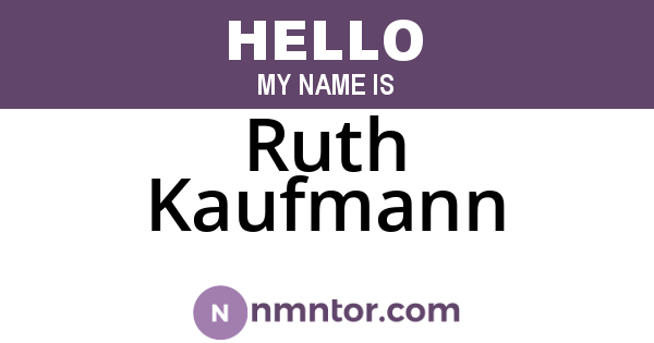 Ruth Kaufmann