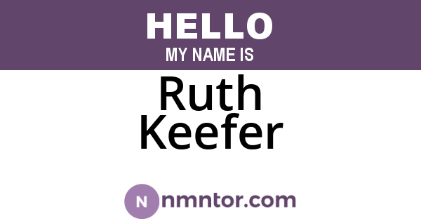 Ruth Keefer