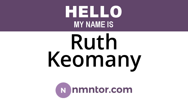 Ruth Keomany