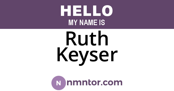 Ruth Keyser
