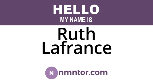 Ruth Lafrance