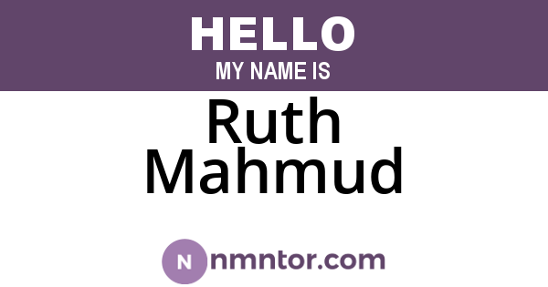 Ruth Mahmud