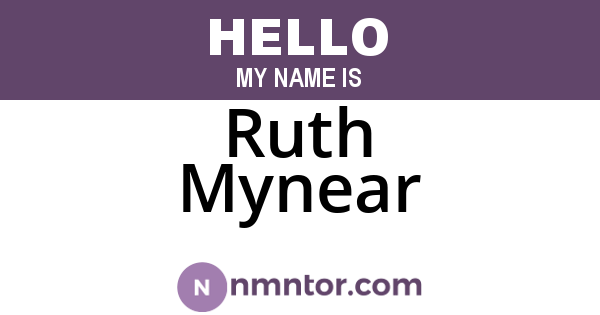 Ruth Mynear