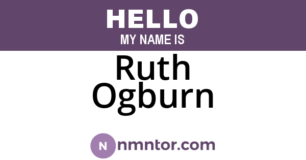 Ruth Ogburn