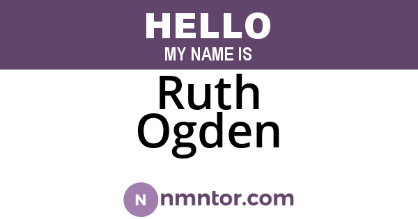 Ruth Ogden