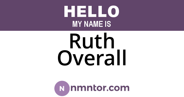 Ruth Overall