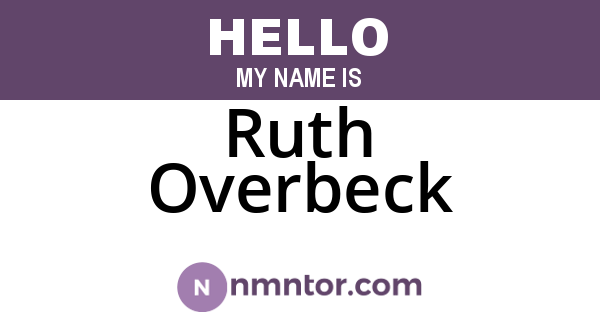 Ruth Overbeck