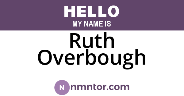 Ruth Overbough