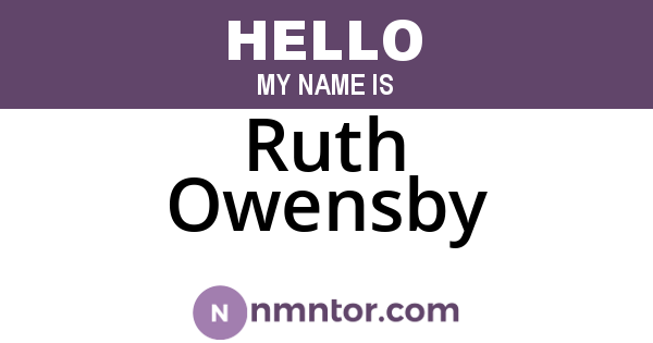Ruth Owensby