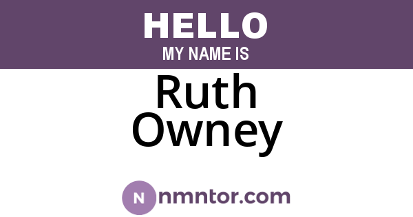 Ruth Owney