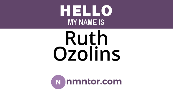 Ruth Ozolins