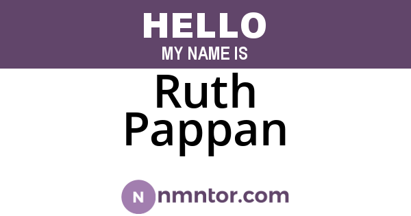 Ruth Pappan