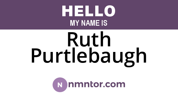 Ruth Purtlebaugh