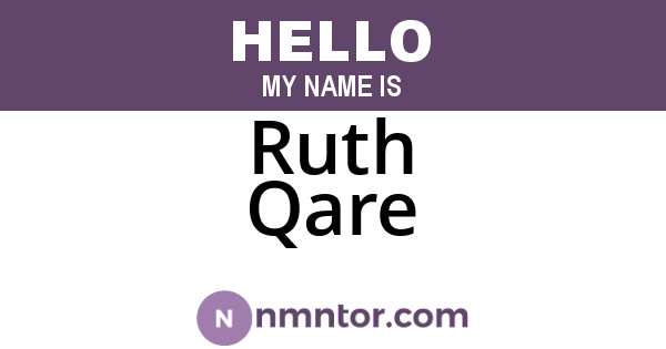 Ruth Qare
