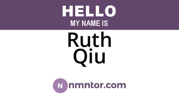 Ruth Qiu