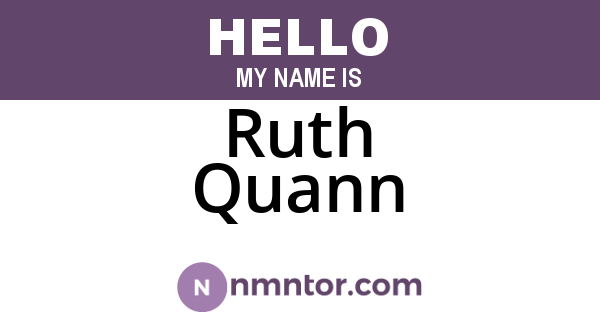Ruth Quann