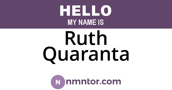 Ruth Quaranta