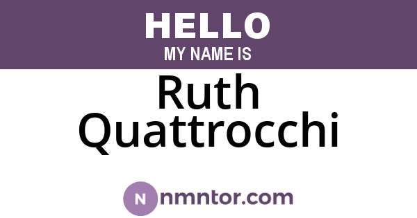 Ruth Quattrocchi