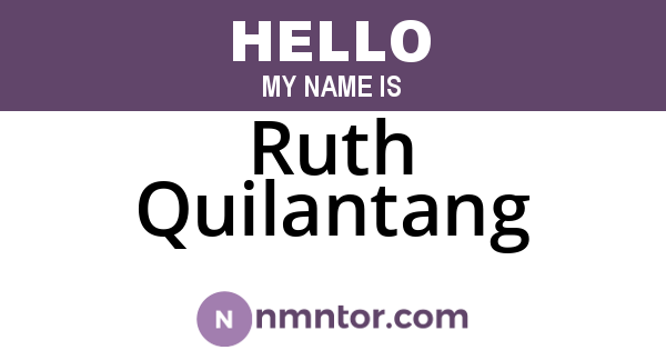 Ruth Quilantang