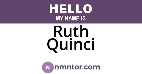 Ruth Quinci