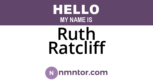 Ruth Ratcliff