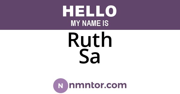 Ruth Sa