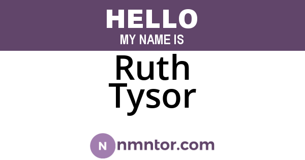 Ruth Tysor
