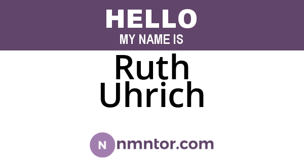 Ruth Uhrich