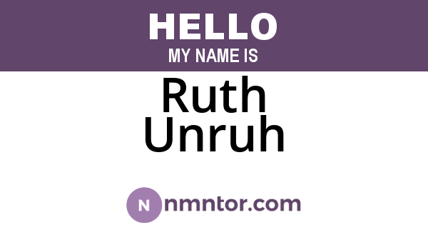 Ruth Unruh