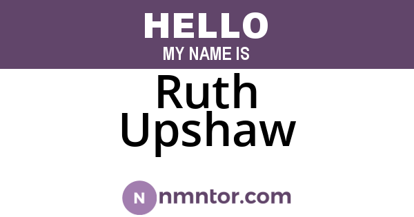 Ruth Upshaw